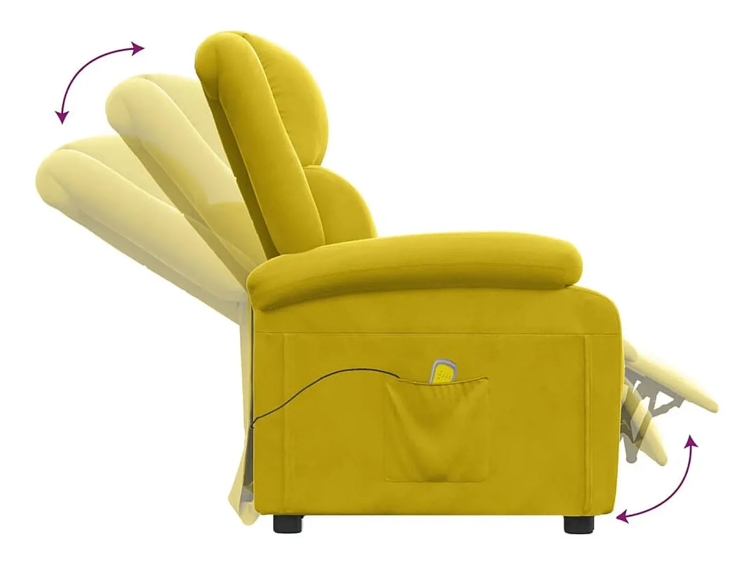 vidaxl Poltrona de massagens veludo^ Poltrona