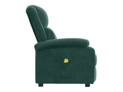 Poltrona|vidaxl Poltrona de massagens veludo -escuro Verde