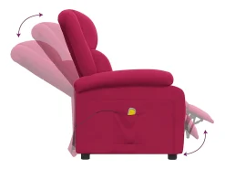 Sale vidaxl Poltrona de massagens veludo tinto Vermelho