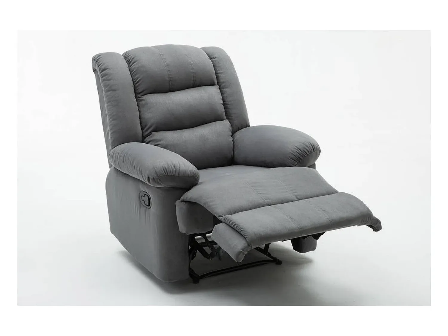 Outlet Habitat et jardin Poltrona de relaxamento "Buckingham" - 85 x 93 x 100 cm - Cinza claro Cinzento