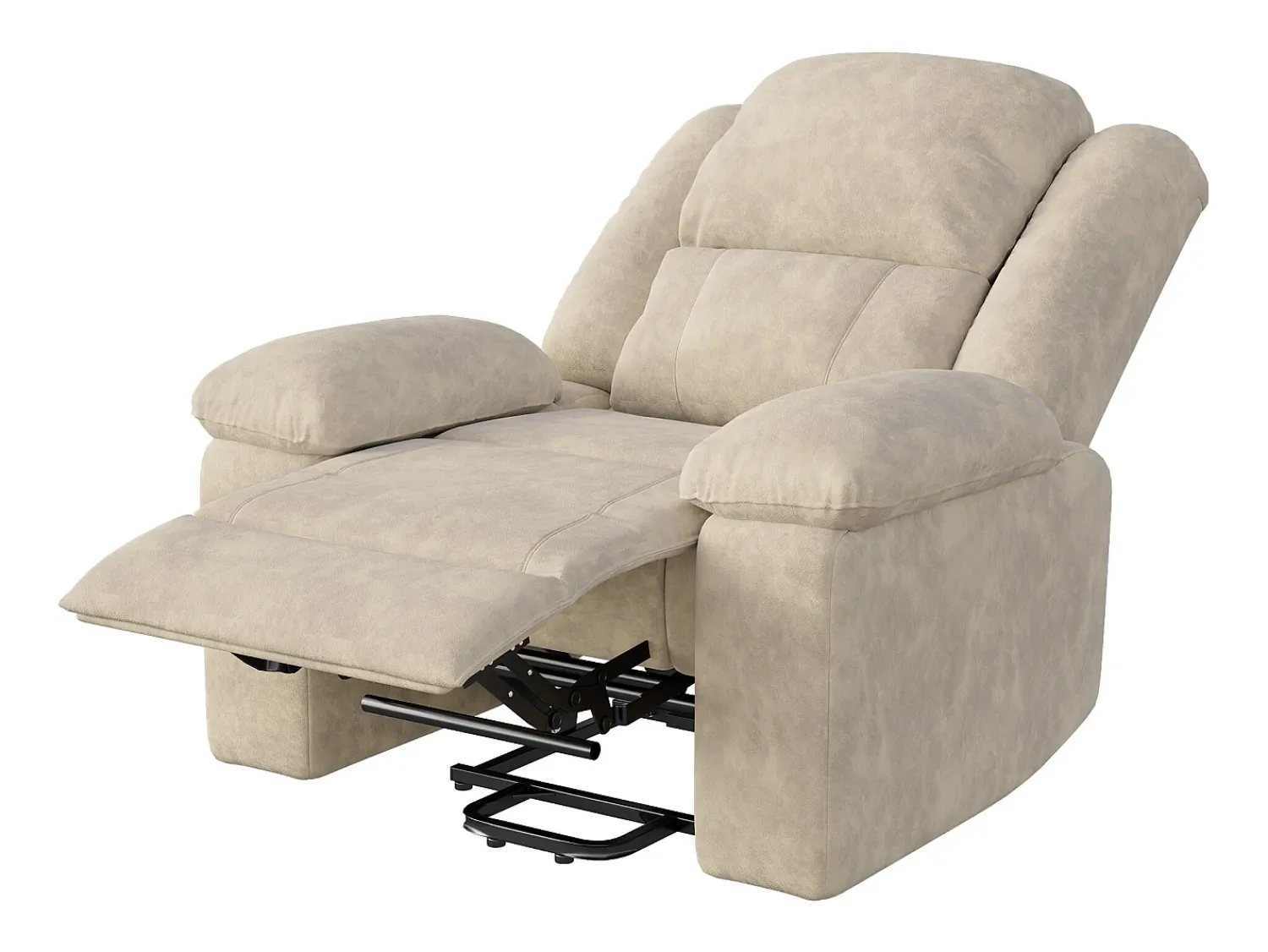Poltrona de relaxamento elétrica para massagem - Vibração, calor e bolsos laterais - Marrom^ Poltrona