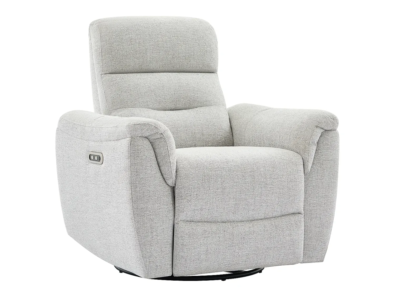 Poltrona*Vente-unique Poltrona de relaxamento elétrica em tecido texturizado cinza claro BREVIO Cinzento claro