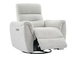 Poltrona*Vente-unique Poltrona de relaxamento elétrica em tecido texturizado cinza claro BREVIO Cinzento claro