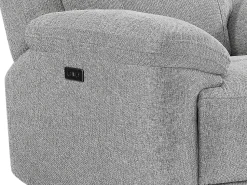 Poltrona|Vente-unique Poltrona de relaxamento elétrica em tecido matizado cinza claro KELUNO Cinzento