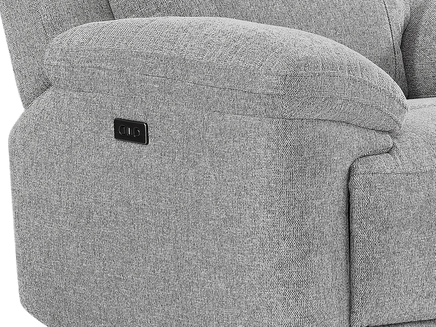 Poltrona|Vente-unique Poltrona de relaxamento elétrica em tecido matizado cinza claro KELUNO Cinzento