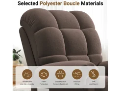 Poltrona*DripeX Poltrona de relaxamento elétrico com apoio de pé e USB, veludo de pelúcia, cadeira de lazer ajustável, anti-estática, 96x97x104cm, Brown Castanho