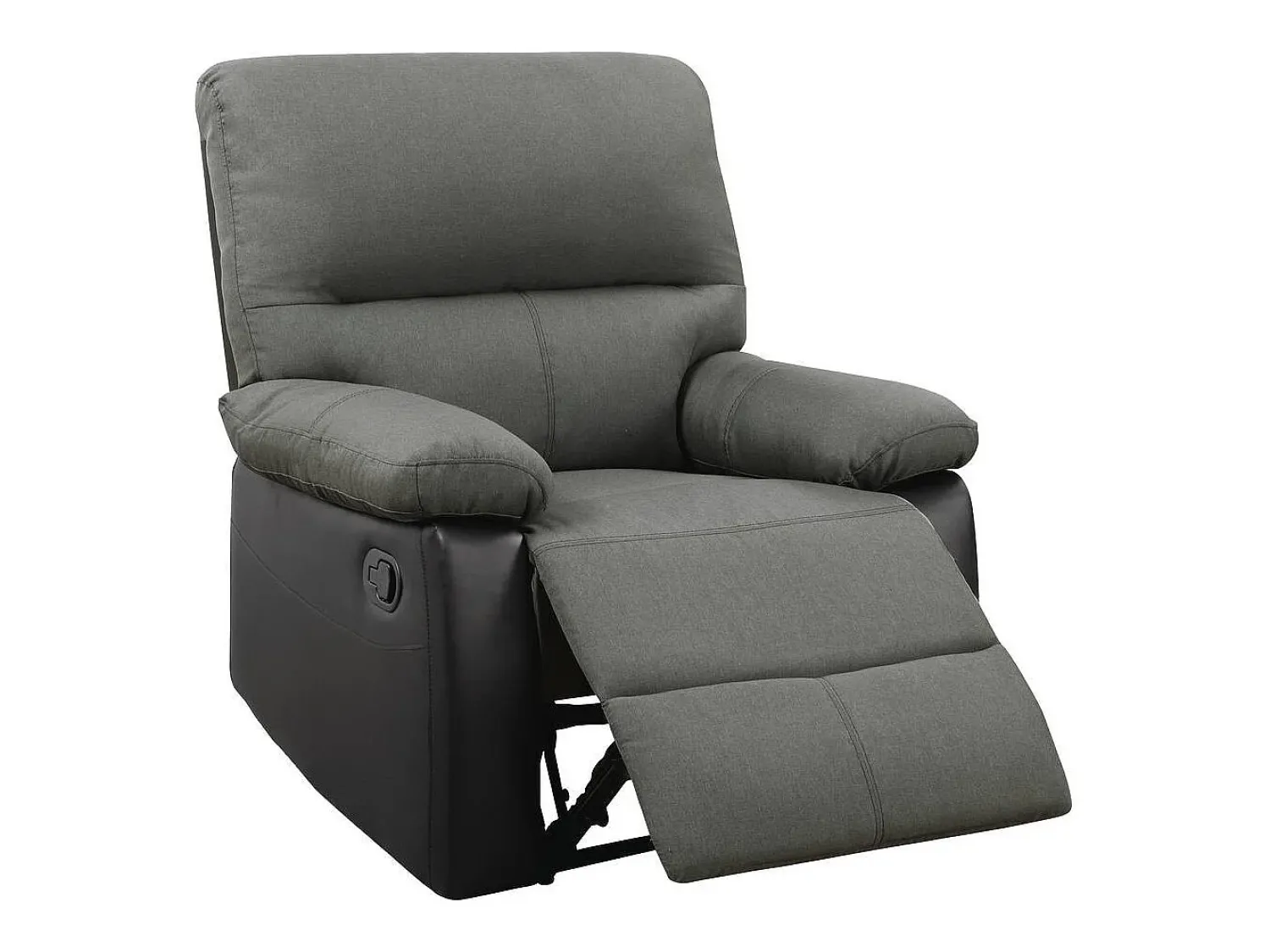 Poltrona*Habitat et jardin Poltrona de relaxamento "Lincoln" - 90 x 89 x 103 cm - Preto/Cinza escuro Preto / Cinzento