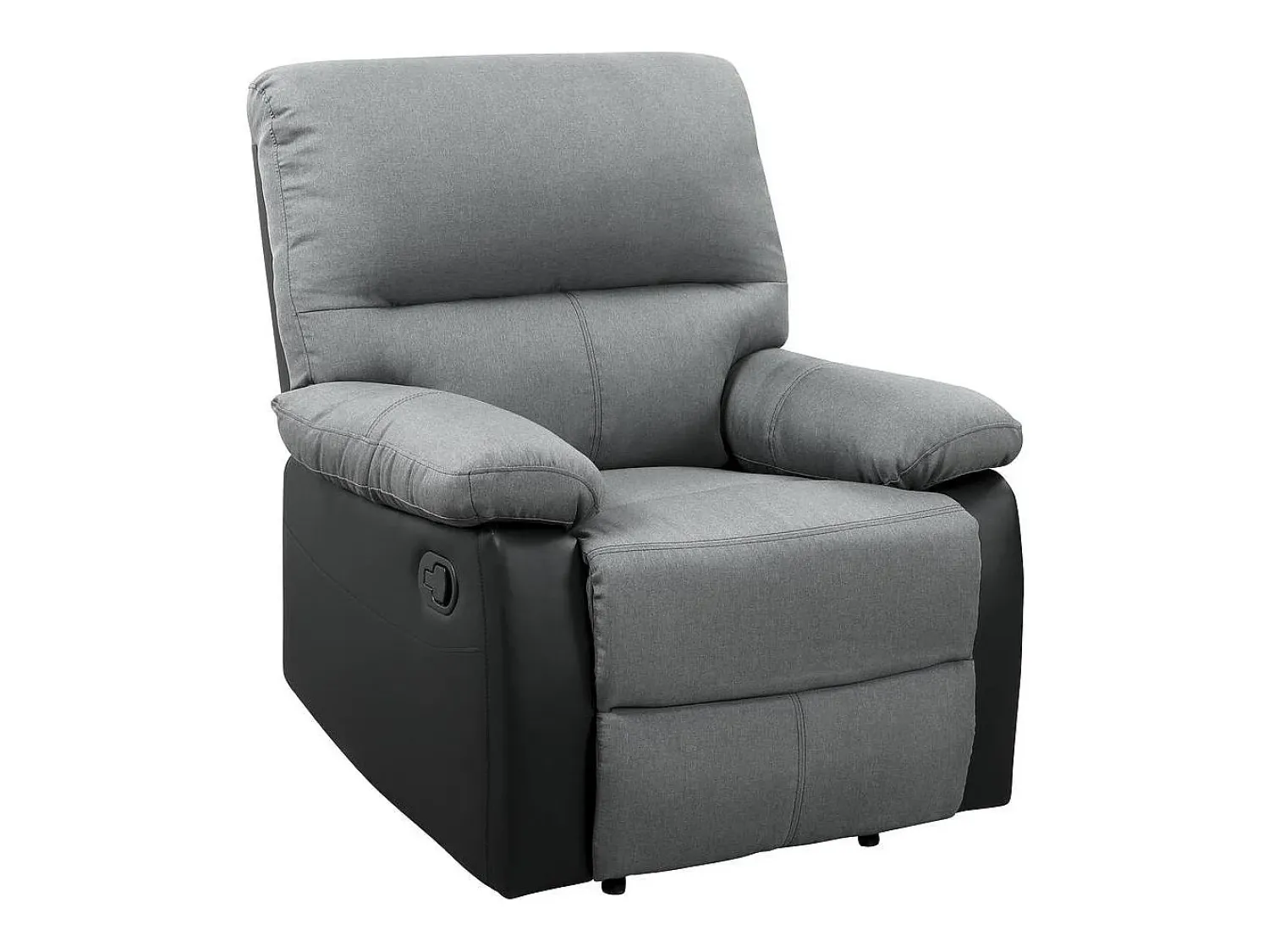 Poltrona*Habitat et jardin Poltrona de relaxamento "Lincoln" - 90 x 89 x 103 cm - Preto/Cinza escuro Preto / Cinzento