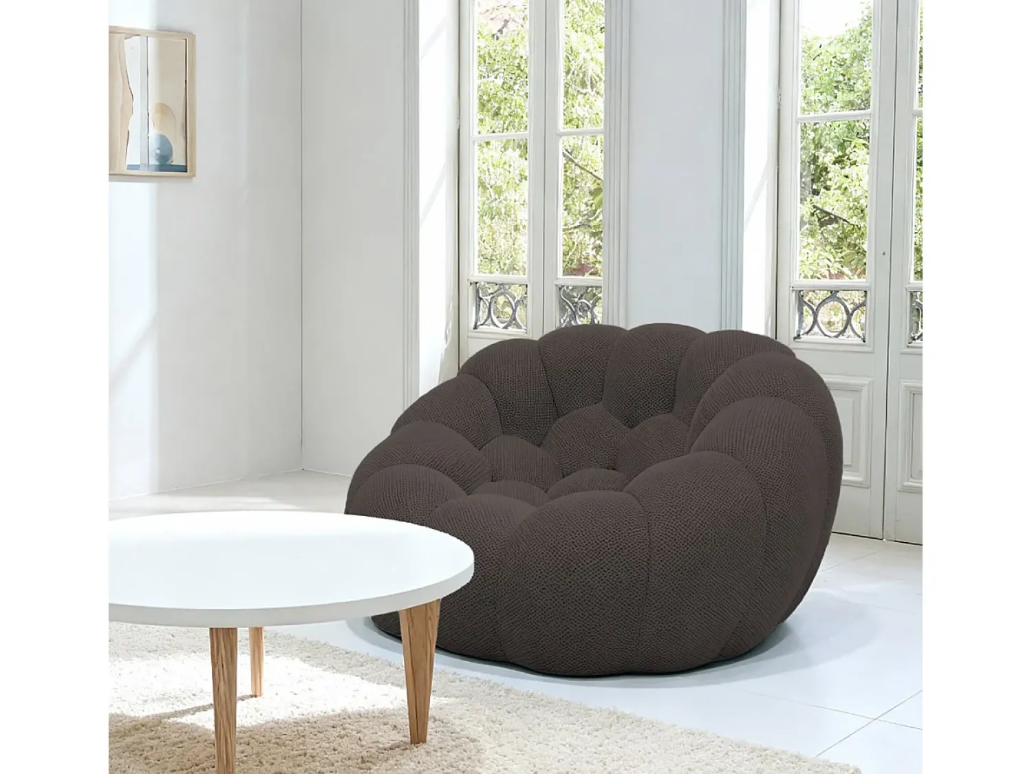 Poltrona de sala Cocoon 1 lugar - chocolate^ Poltrona