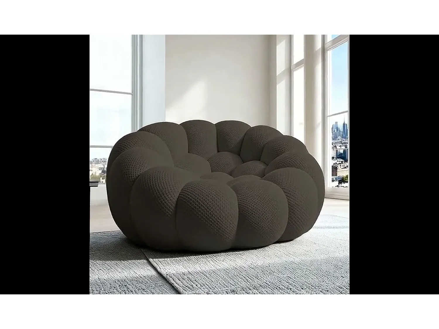 Poltrona de sala Cocoon 1 lugar - chocolate^ Poltrona