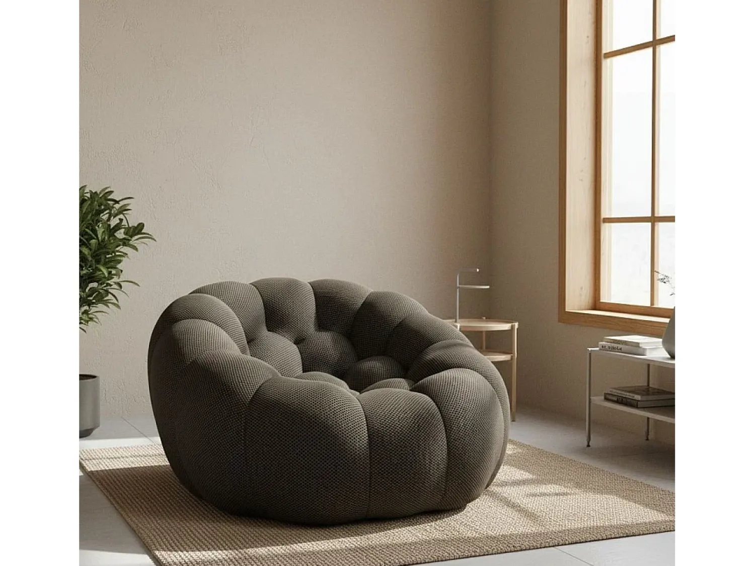 Poltrona de sala Cocoon 1 lugar - chocolate^ Poltrona