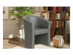 Poltrona|Meublorama Poltrona de sala confortável em tecido taupe. Coleção KYOTO Cinzento