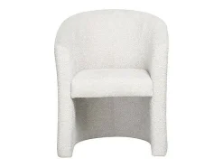 Meublorama Poltrona de sala confortável em tecido bouclé . Coleção KYOTO Branco