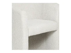 Meublorama Poltrona de sala confortável em tecido bouclé . Coleção KYOTO Branco