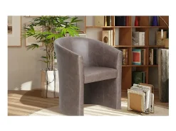 Poltrona|Meublorama Poltrona de sala de estar confortável marrom escuro. Coleção KYOTO Taupe