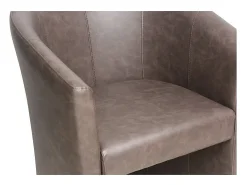 Poltrona|Meublorama Poltrona de sala de estar confortável marrom escuro. Coleção KYOTO Taupe