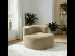 Poltrona* Poltrona de sala Milo 1 lugar - areia Bege