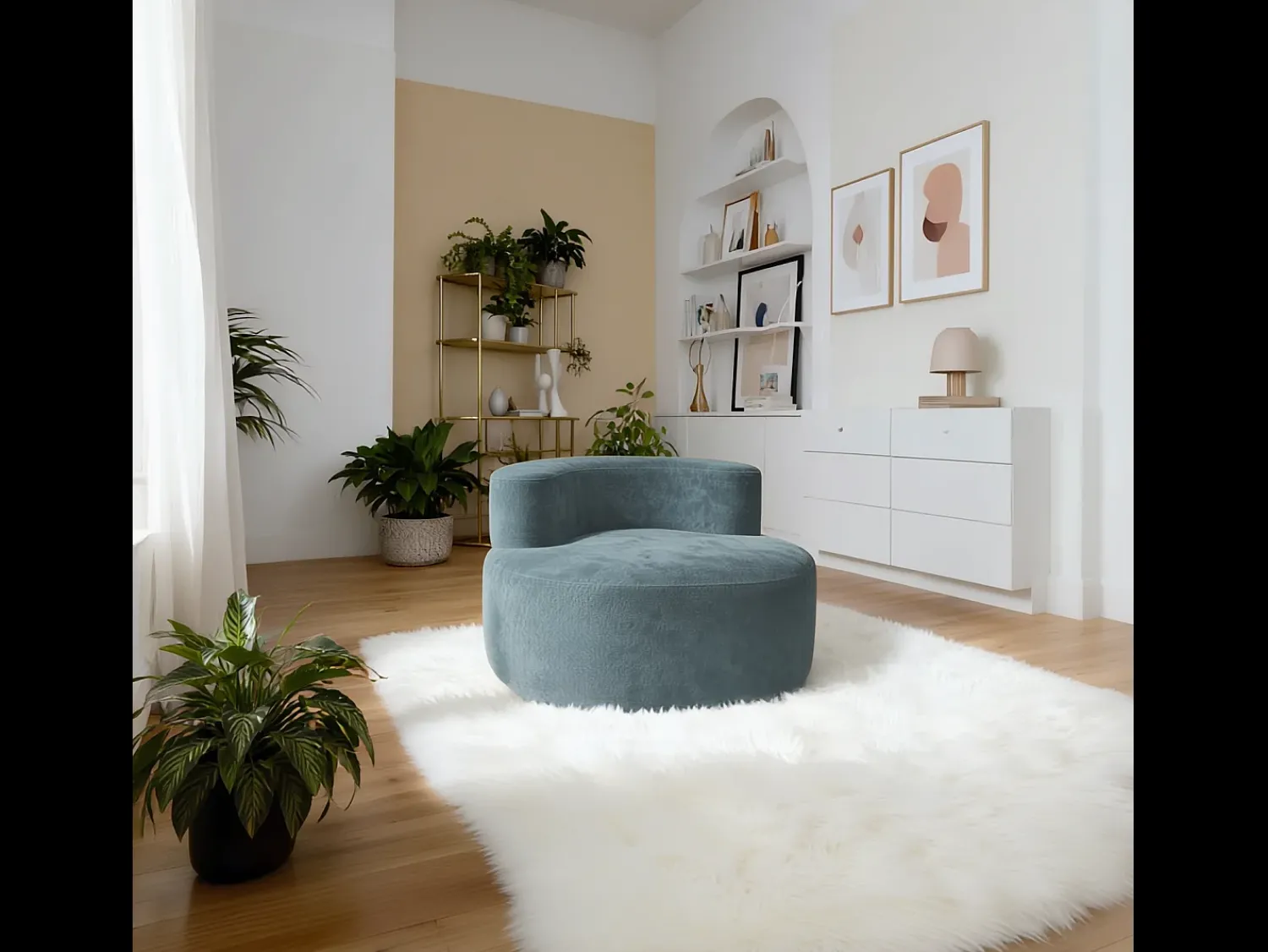 Poltrona| Poltrona de sala Milo 1 lugar - sálvia Verde claro