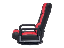 Poltrona| Poltrona de Solo SucceBuy Cadeira Plegável com Reposabracos, Ajustável, Giratória a 360° Vermelho
