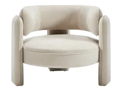 Poltrona*Vente-unique Poltrona de tecido em forma redonda ZORIMO Bege