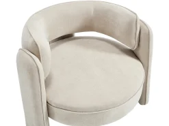 Poltrona*Vente-unique Poltrona de tecido em forma redonda ZORIMO Bege