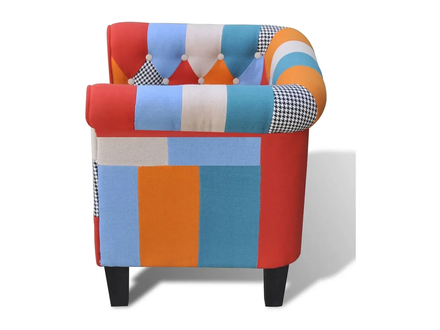 Poltrona* Poltrona de tecido com design de retalhos PT931147 Multicor