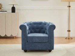 Vente-unique Poltrona de tecido cor forma mítica CHESTERFIELD^ Poltrona