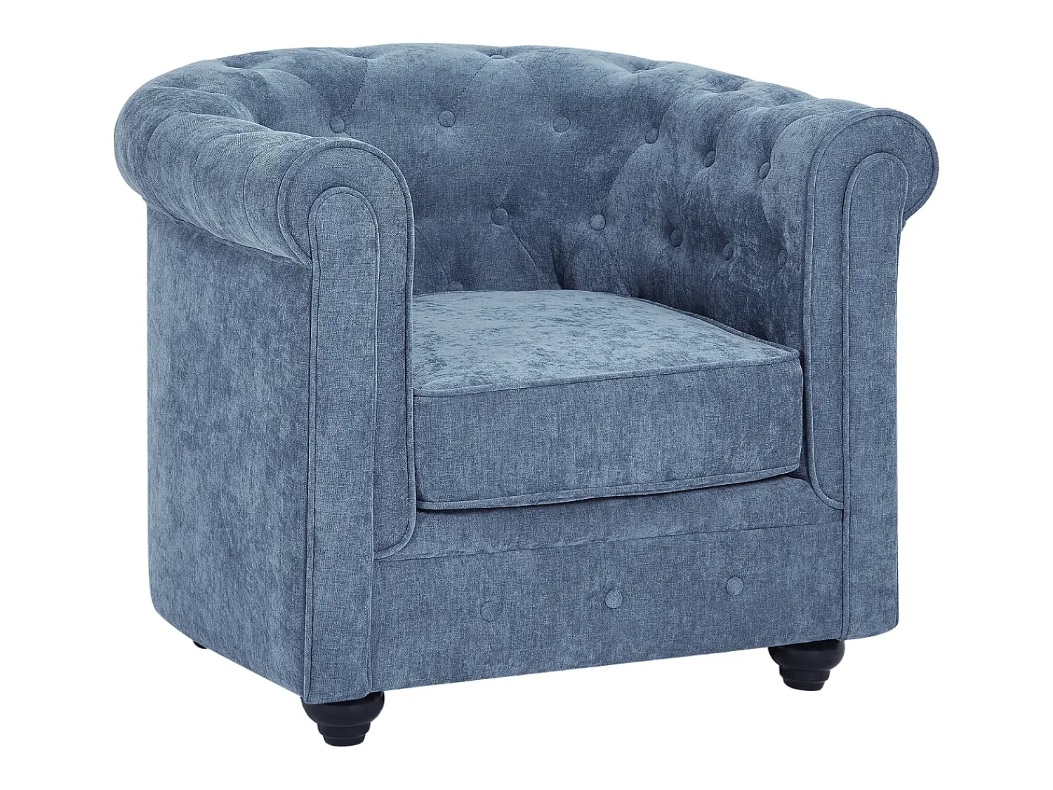 Vente-unique Poltrona de tecido cor forma mítica CHESTERFIELD^ Poltrona