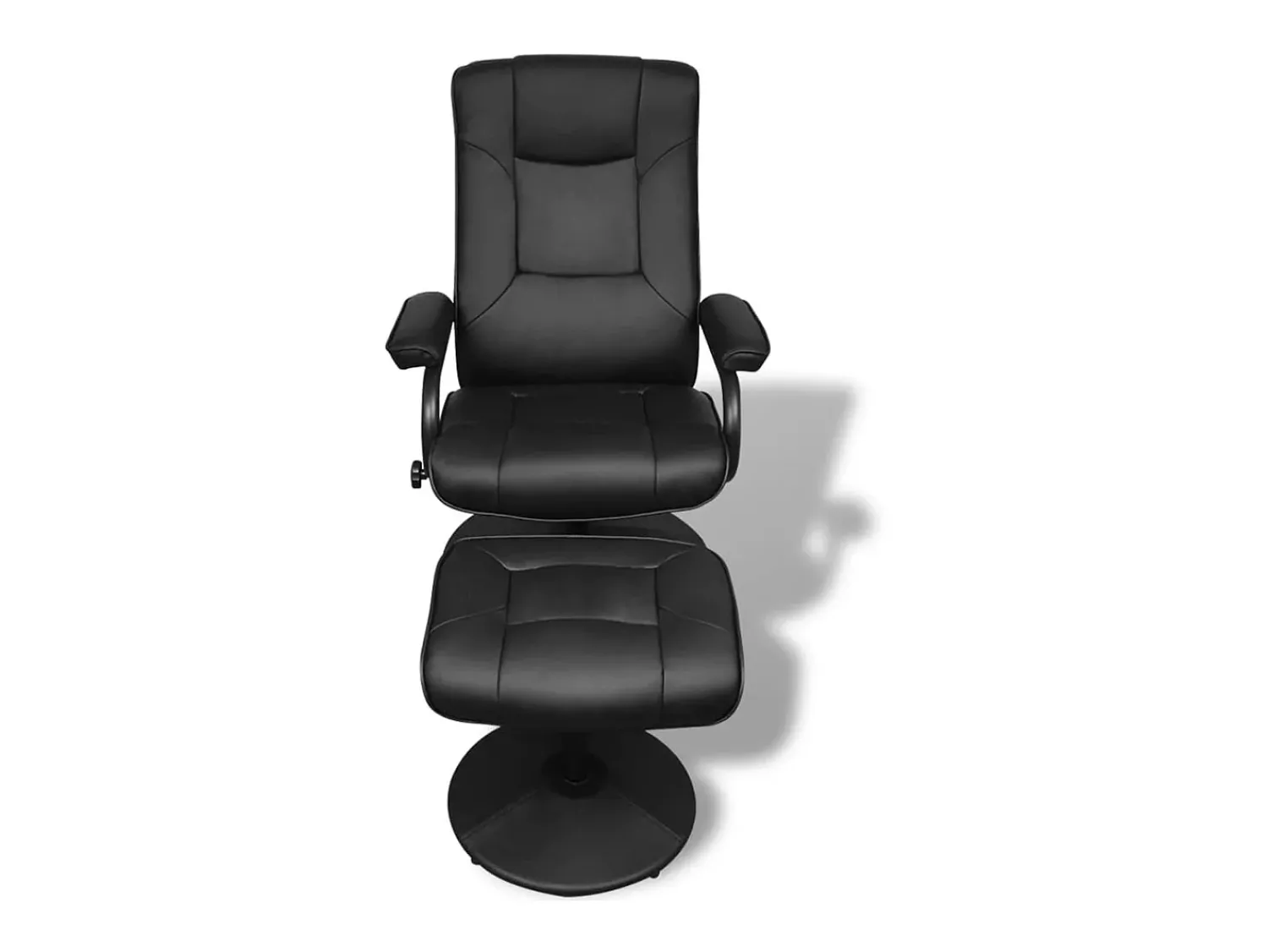 Poltrona* Poltrona de TV c/ repousa pés couro artificial PT256262 Preto