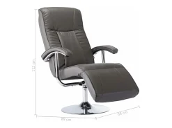 vidaxl Poltrona de TV couro artificial^ Poltrona