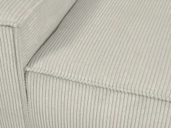 Poltrona*Vente-unique Poltrona de veludo canelado estilo design AMELIA Bege