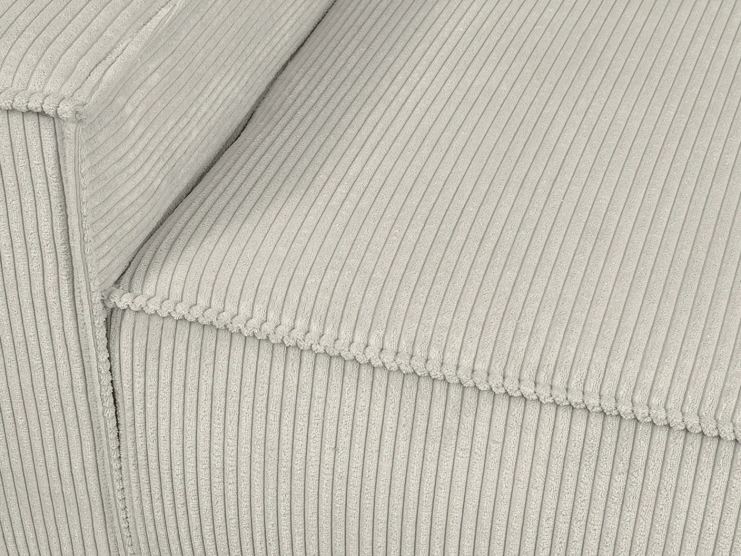 Poltrona*Vente-unique Poltrona de veludo canelado estilo design AMELIA Bege