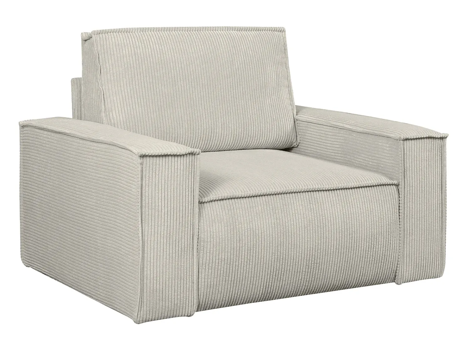 Poltrona*Vente-unique Poltrona de veludo canelado estilo design AMELIA Bege