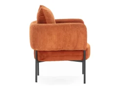 Discount Calicosy Poltrona de veludo com pernas de metal 70x61 h72 cm Cor de laranja