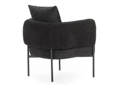 Poltrona*Calicosy Poltrona de veludo com pernas de metal 70x61 h72 cm Preto