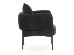 Poltrona*Calicosy Poltrona de veludo com pernas de metal 70x61 h72 cm Preto