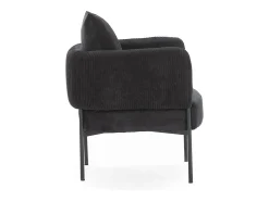 Poltrona*Calicosy Poltrona de veludo com pernas de metal 70x61 h72 cm Preto