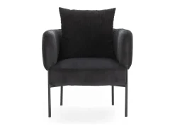 Poltrona*Calicosy Poltrona de veludo com pernas de metal 70x61 h72 cm Preto