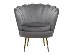 Poltrona*Habitat et jardin Poltrona de veludo "Floria" - 75 x 68 x 77,5 cm - Cinza Cinzento