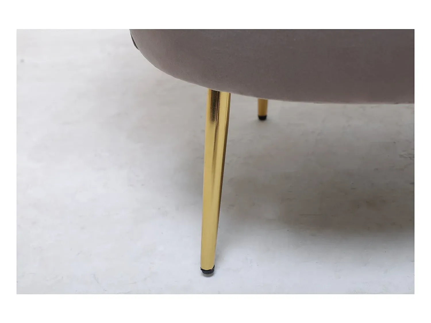 Poltrona*Habitat et jardin Poltrona de veludo "Floria" - 75 x 68 x 77,5 cm - Cinza Cinzento