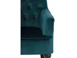 Poltrona*Loft24 Poltrona decorativa em veludo de petróleo Azul