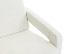 Poltrona|Vente-unique Poltrona design em tecido bouclé cor branca - ISPARTA Branco