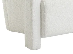 Poltrona|Vente-unique Poltrona design em tecido bouclé cor branca - ISPARTA Branco