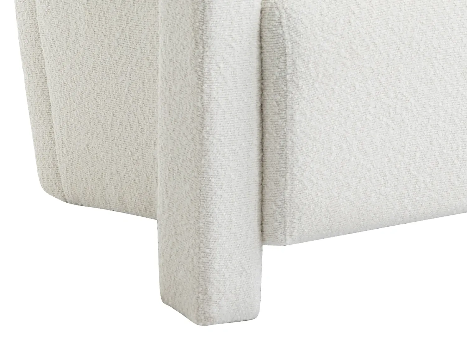 Poltrona|Vente-unique Poltrona design em tecido bouclé cor branca - ISPARTA Branco