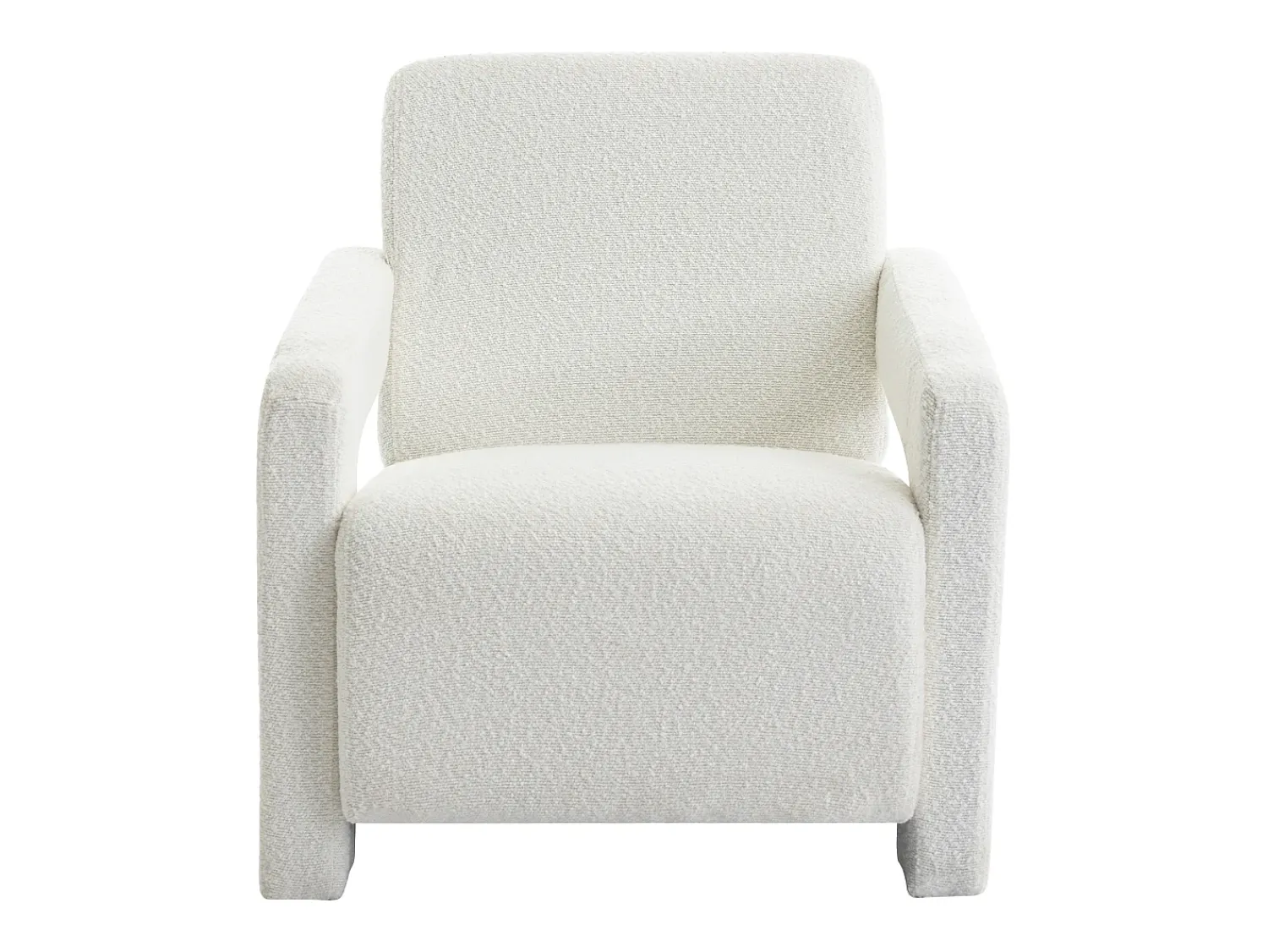 Poltrona|Vente-unique Poltrona design em tecido bouclé cor branca - ISPARTA Branco