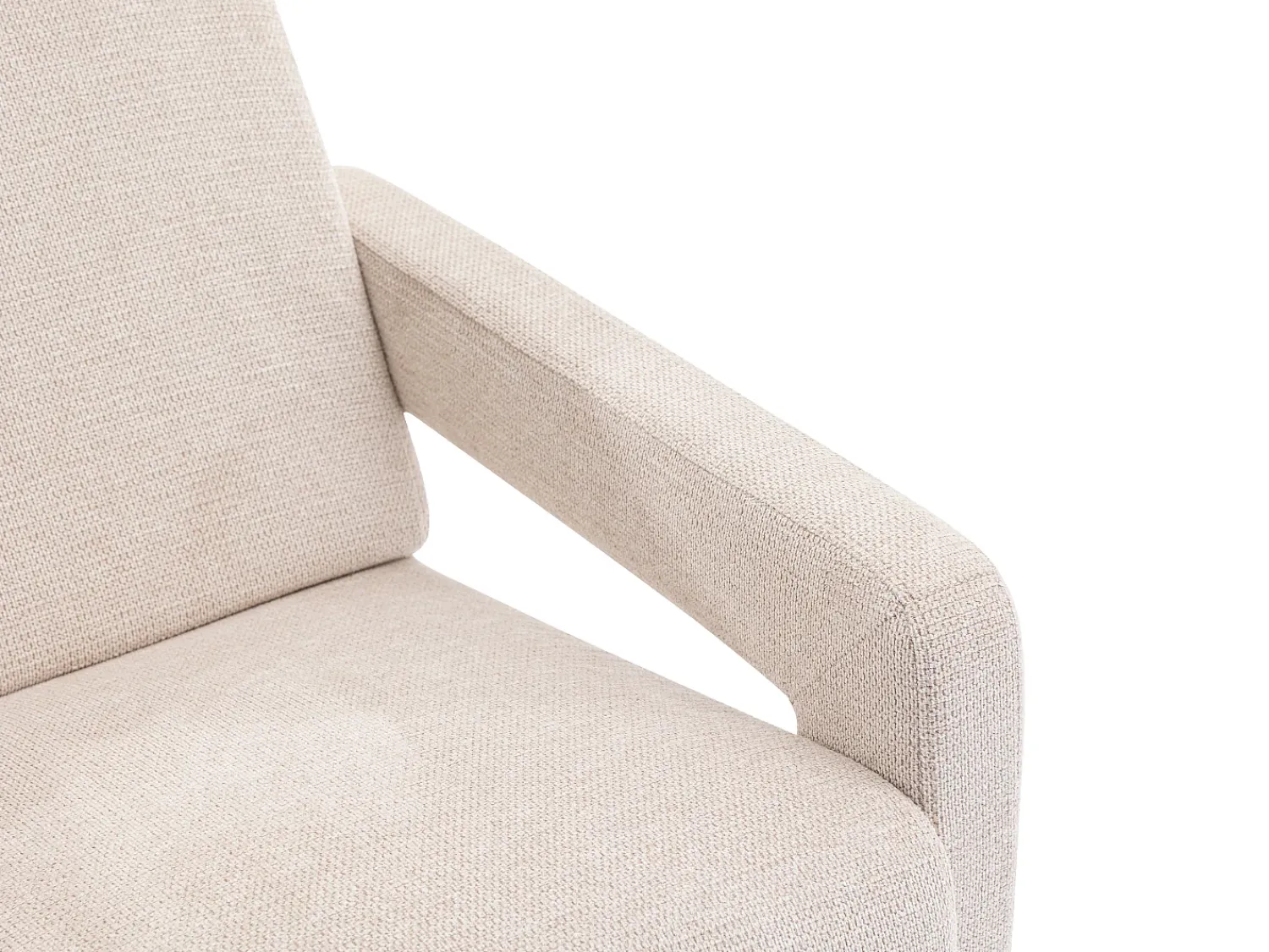 Poltrona*Vente-unique Poltrona design tecido texturizado cor ISPARTA Bege