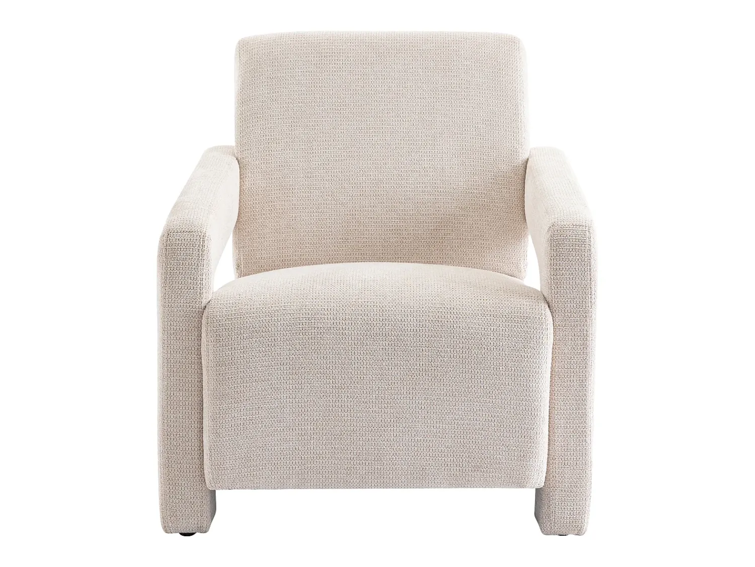 Poltrona*Vente-unique Poltrona design tecido texturizado cor ISPARTA Bege
