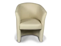 Dmora Poltrona Dpanett, Poltrona de sala, Assento acolchoado, Cadeira com braços em couro ecológico, 64x63h76 cm,^ Poltrona