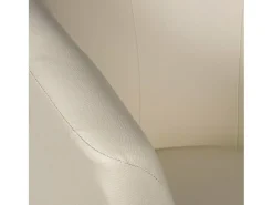 Dmora Poltrona Dpanett, Poltrona de sala, Assento acolchoado, Cadeira com braços em couro ecológico, 64x63h76 cm,^ Poltrona