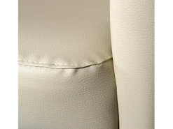 Dmora Poltrona Dpanett, Poltrona de sala, Assento acolchoado, Cadeira com braços em couro ecológico, 64x63h76 cm,^ Poltrona